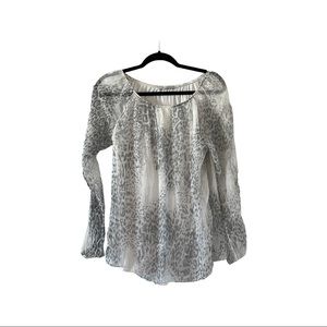 Viola Borghi animal print Italian silk blouse Medium